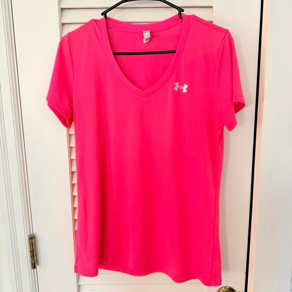 Under armour hot coral pink athletic top